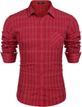 Business Button Up Plaid Shirts (US Only) Shirts Coofandy&