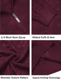 Quarter Zippper Mock Neck Pullover Sweater (US Only) Sweaters COOFANDY Store 
