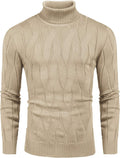 Slim Fit Turtleneck Knitted Pullover Sweaters (US Only) Sweaters Coofandy&