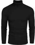 Slim Fit Turtleneck Knitted Twisted Pullover Sweaters (US Only) Sweaters Coofandy&