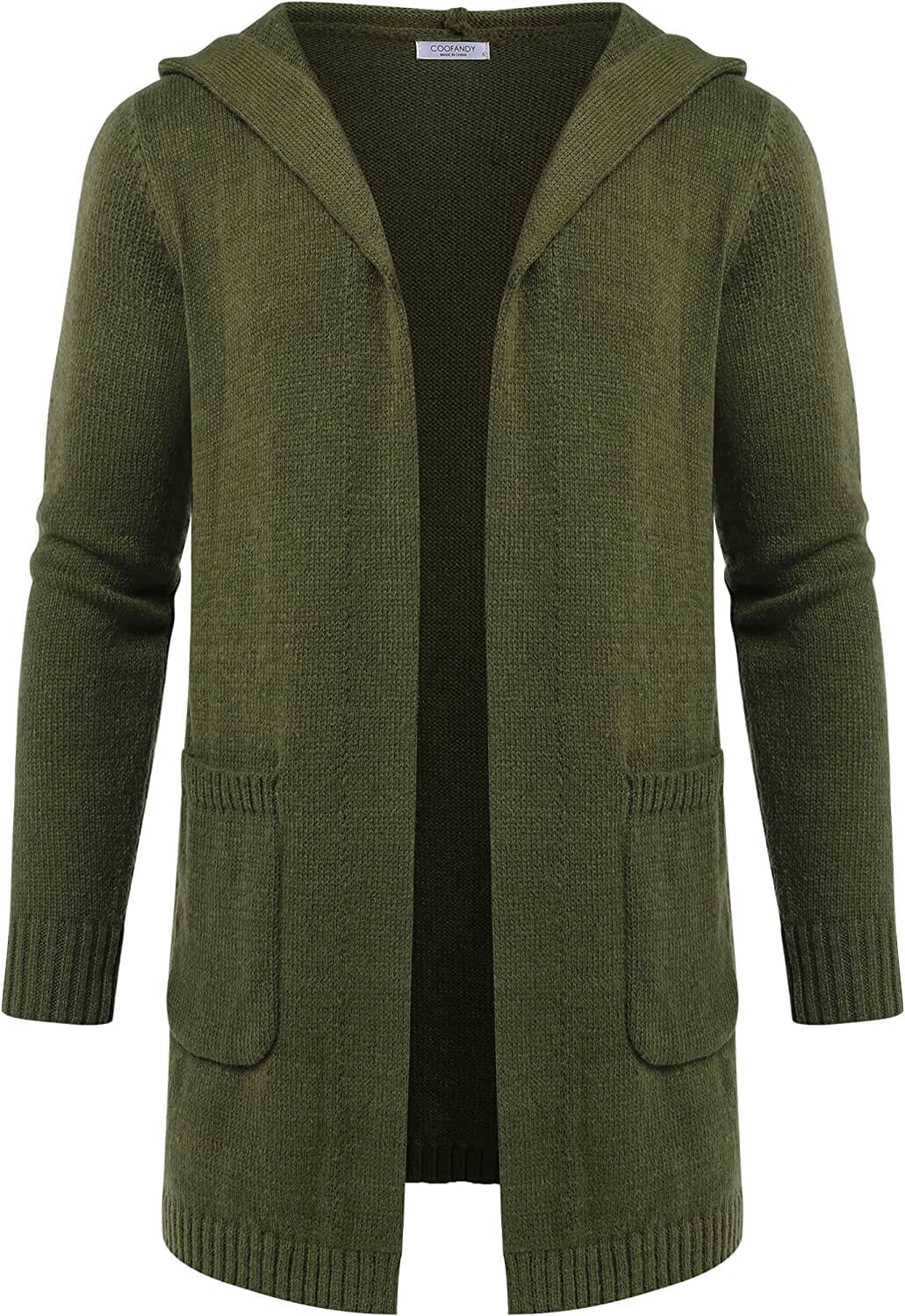 Lightweight Knitted Cardigan Sweaters with Pockets (US Only) Coat COOFANDY Store Army Green S 