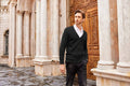 Lightweight V Neck Knitted Sweaters with Pockets (US Only) Sweaters COOFANDY Store 