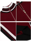 Striped Collar Pullover Sweater (US Only) Sweaters COOFANDY Store 