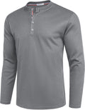 Long Sleeve Waffle Henley Shirts (US Only) T-Shirt Coofandy&