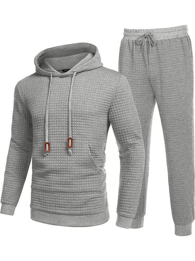 2 Piece Workout Hoodies Sets Sweatsuits (US Only) Sports Set Simbama Light Grey S 