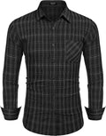 Business Button Up Plaid Shirts (US Only) Shirts Coofandy&