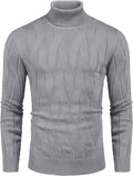 Slim Fit Turtleneck Knitted Pullover Sweaters (US Only) Sweaters Coofandy&