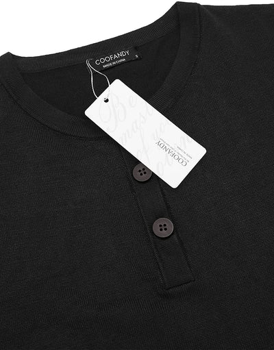 Coofandy Long Sleeve Henley Sweater (US Only) Sweaters COOFANDY Store 