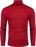 Slim Fit Turtleneck Knitted Pullover Sweaters (US Only) Sweaters Coofandy&