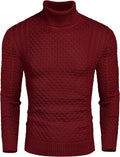 Slim Fit Turtleneck Twisted Sweater (US Only) Sweaters Coofandy&