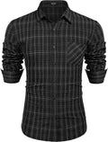 Business Button Up Plaid Shirts (US Only) Shirts Coofandy&