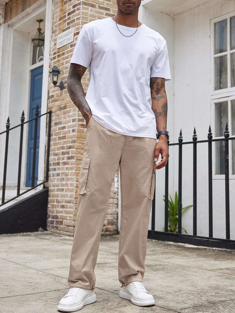 Casual Classic 100% Cotton Cargo Pants Pants coofandy 