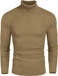 Slim Fit Turtleneck Twisted Sweater (US Only) Sweaters Coofandy&