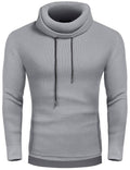 Knitted Pullover Turtleneck Sweater (US Only) Sweaters COOFANDY Store Grey S 
