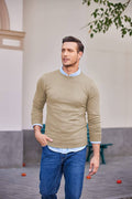 Solid Classic Crew Neck Sweater (US Only) Sweaters COOFANDY Store 