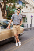 Coofandy Striped Polo Shirts (US Only) Polos coofandy 