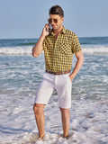 Casual Short Sleeve Plaid Shirt (US Only) Shirts coofandystore 