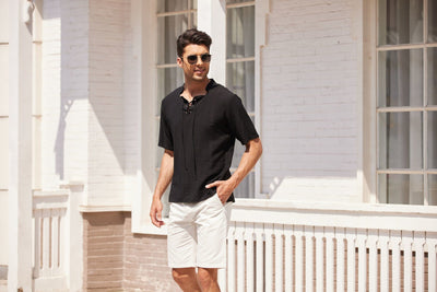 Coofandy Linen Henley T-Shirt (US Only) T-Shirt coofandy 