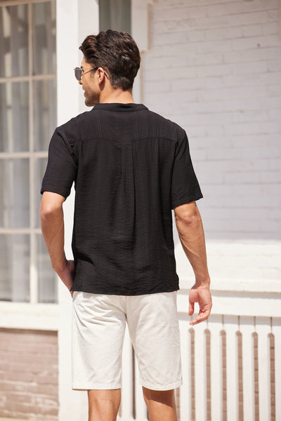 Coofandy Linen Henley T-Shirt (US Only) T-Shirt coofandy 