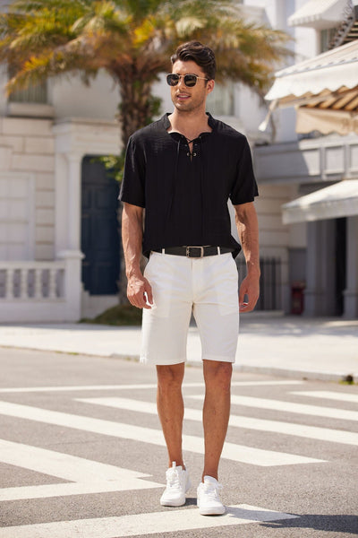 Coofandy Linen Henley T-Shirt (US Only) T-Shirt coofandy 