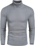Slim Fit Turtleneck Twisted Sweater (US Only) Sweaters Coofandy&