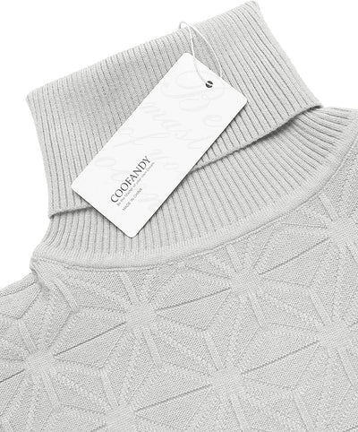 Stylish Slim Fit Turtleneck Pullover Sweater (US Only) Sweaters COOFANDY Store 
