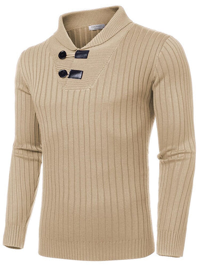 Stylish Shawl Collar Pullover Sweater (US Only) Sweater coofandy 