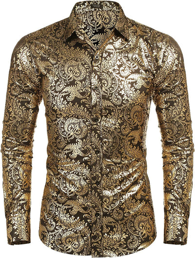 Luxury Design Floral Dress Shirt (US Only) Shirts COOFANDY Store 