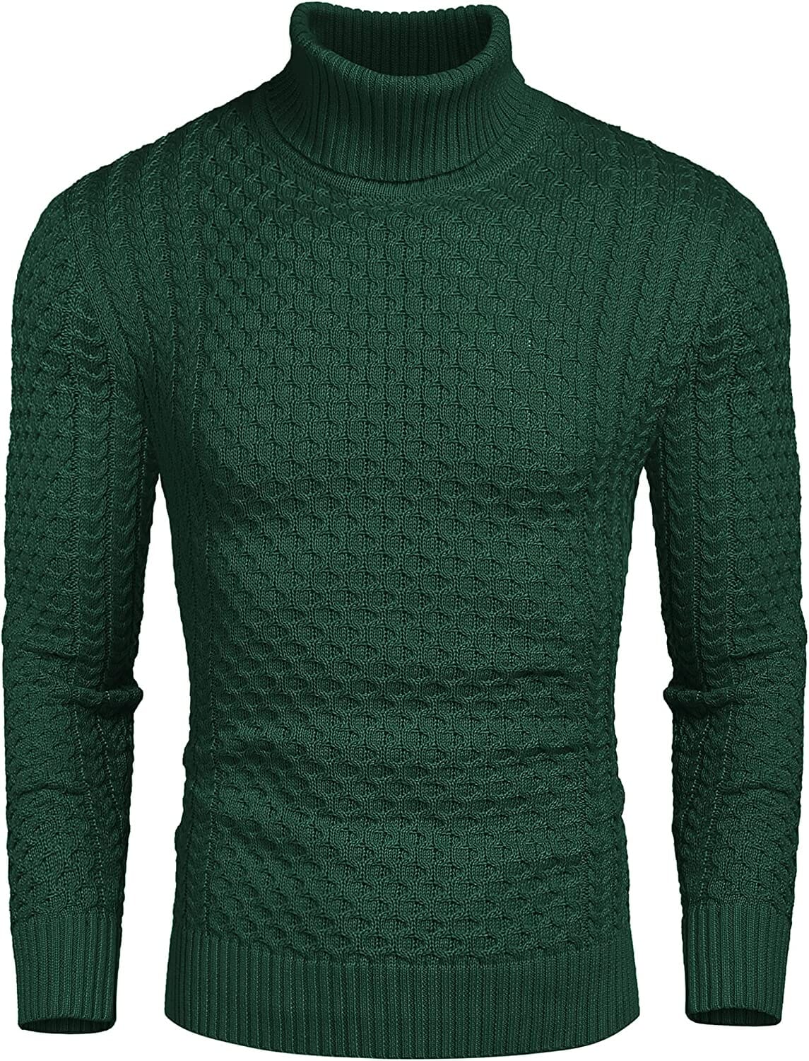 Slim Fit Turtleneck Twisted Sweater (US Only) Sweaters Coofandy's 