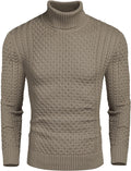 Slim Fit Turtleneck Twisted Sweater (US Only) Sweaters Coofandy&