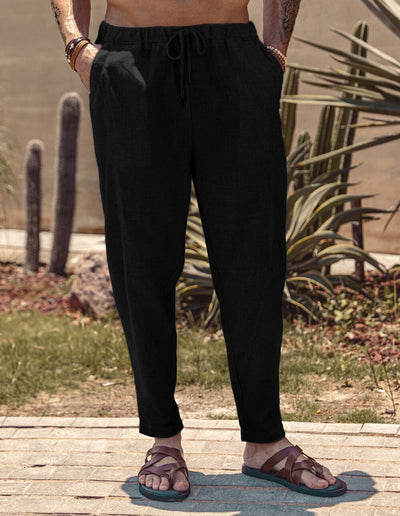 Coofandy Linen Style Beach Pants (US Only) Pants coofandy Black S 