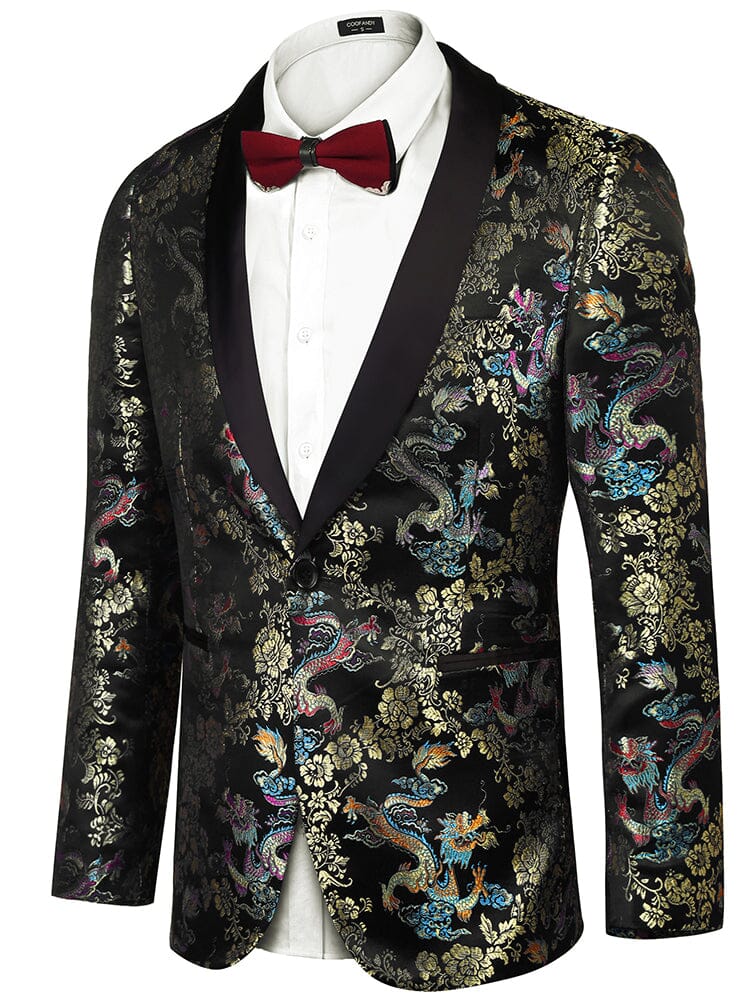 Luxury Floral Embroidered Blazer (US Only) Blazer coofandy 