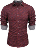 Floral Button Down Flower Printed Shirt (US Only) Shirts Coofandy&