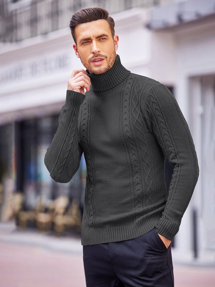 Classic Slim Fit Turtleneck Sweater (US Only) Sweaters coofandy 