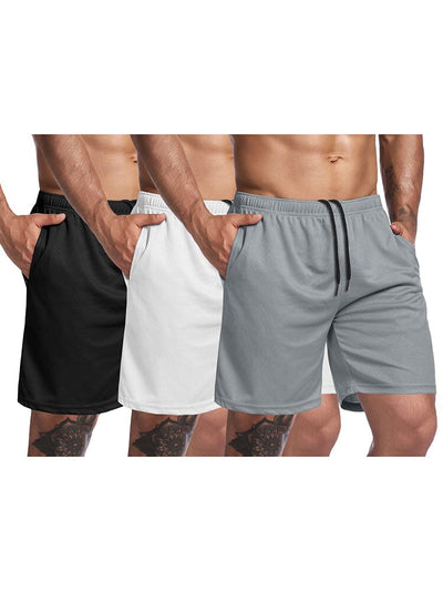 3-Pack Workout Shorts with Pocket (US Only) Shorts coofandystore 