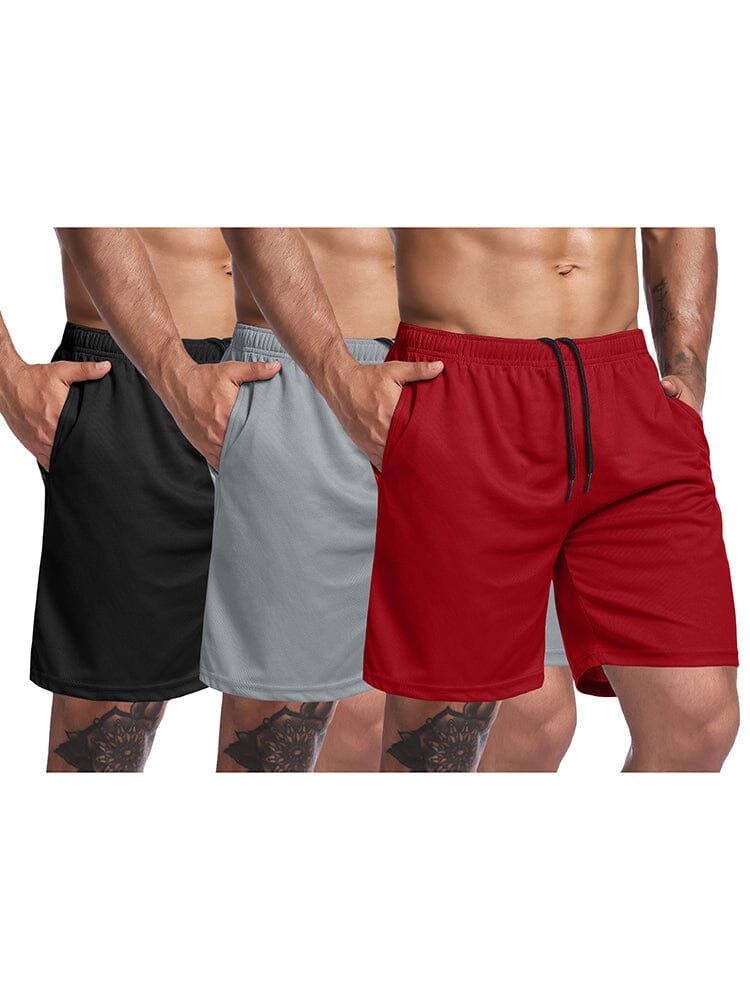 3-Pack Workout Shorts with Pocket (US Only) Shorts coofandystore 