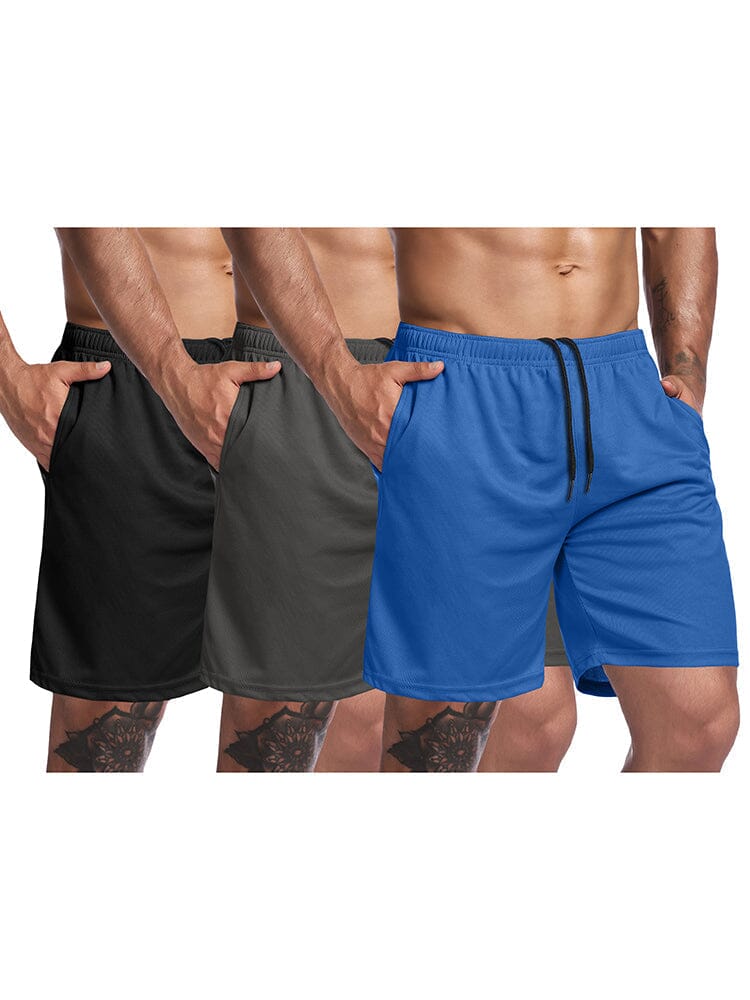 3-Pack Workout Shorts with Pocket (US Only) Shorts coofandystore 