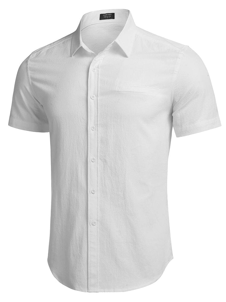 Casual Linen Button Down Shirt (US Only) Shirts coofandystore 