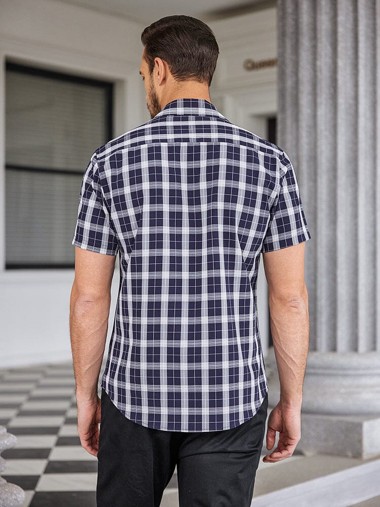Casual Short Sleeve Plaid Shirt (US Only) Shirts coofandystore 