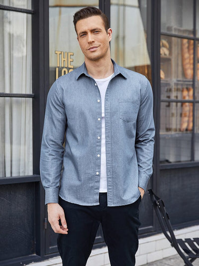 Classic Fit Denim Shirt (US Only) Shirts coofandy 