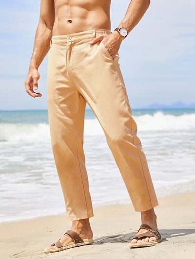 Classic Breathable Linen Pants (US Only) Pants coofandy 