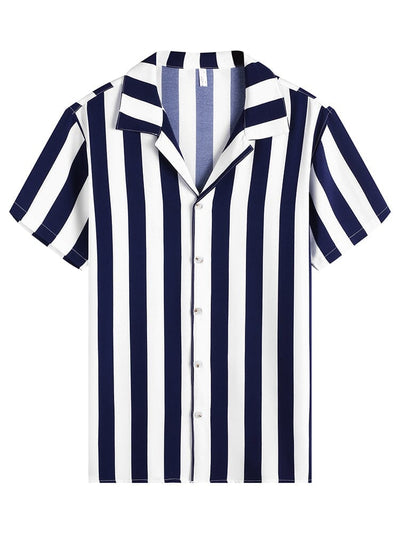 Striped Button Down Beach Shirts (US Only) Shirts coofandystore 