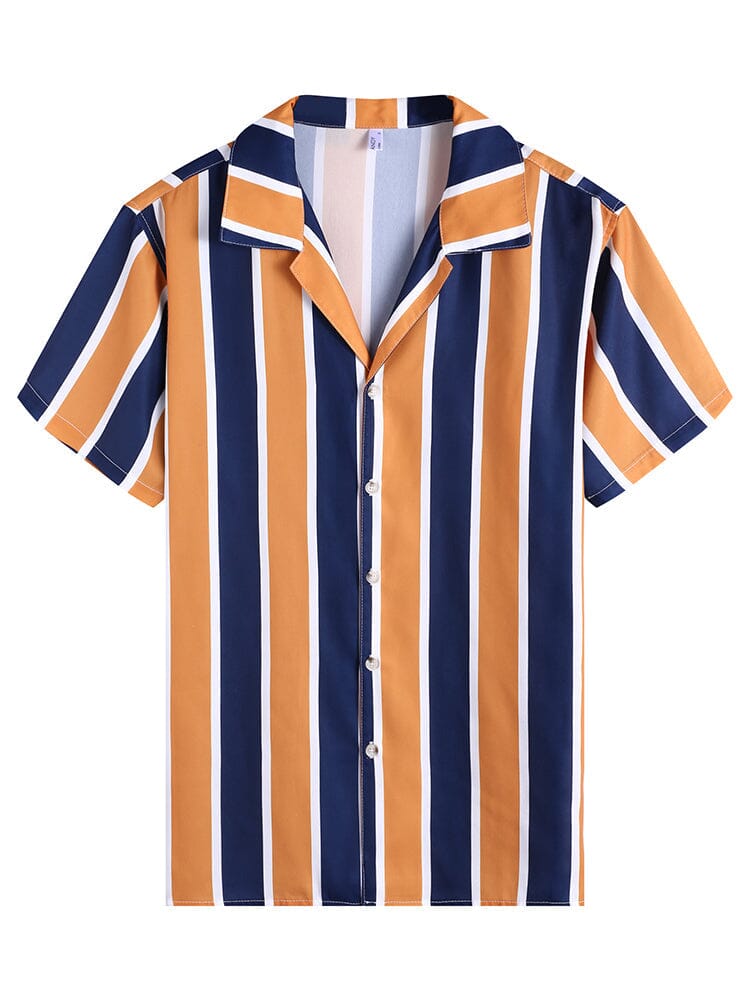 Striped Button Down Beach Shirts (US Only) Shirts coofandystore 