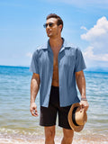 Casual Linen Relaxed Fit Shirt (US Only) Shirts coofandy 