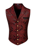 Luxury Floral Tuxedo Vest (US Only) Blazer coofandy Wine Red S 