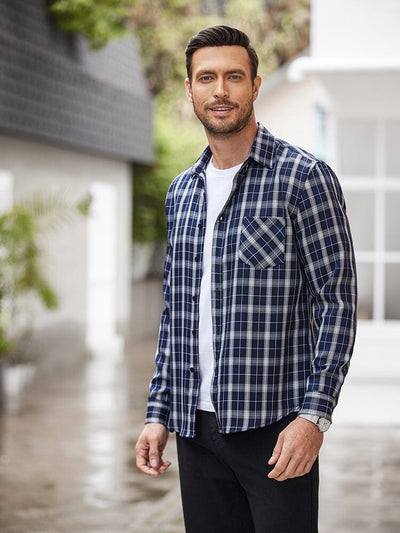 Classic Long Sleeve Plaid Shirts (US Only) Shirts coofandystore 