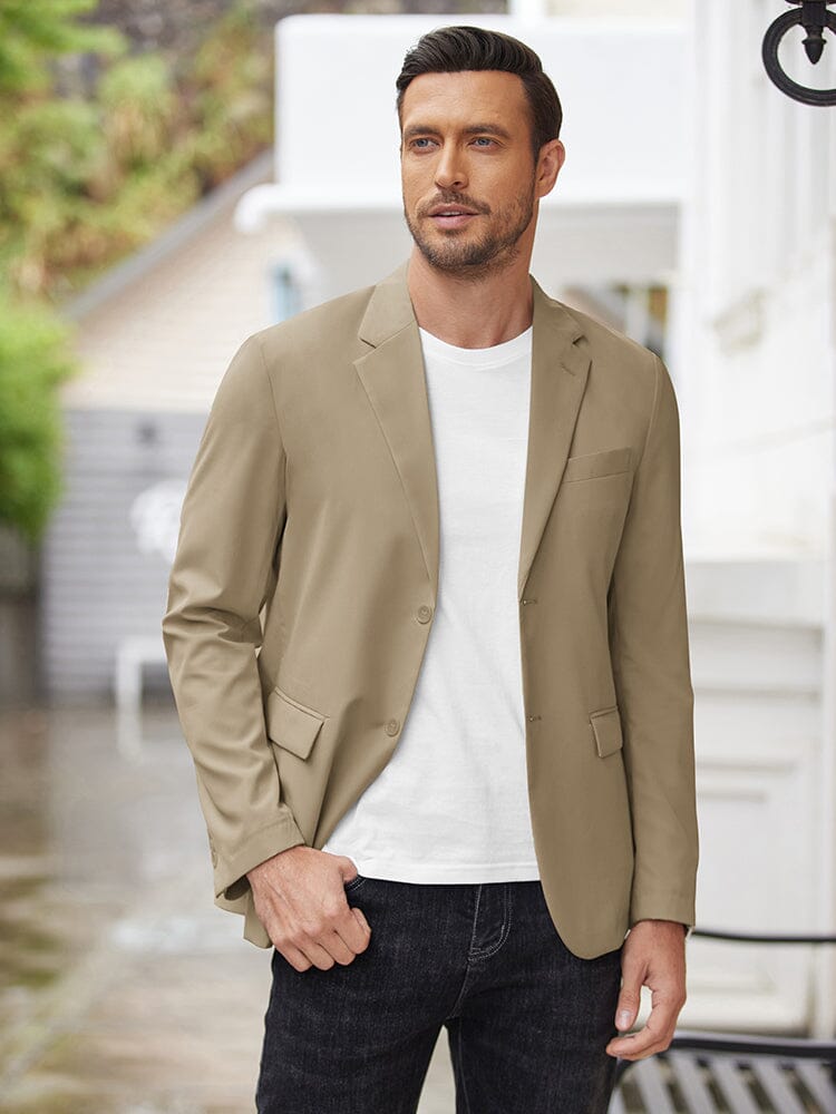 Loose Fit Two Button Casual Blazer (US Only) Blazer coofandy 