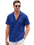 Casual Wrinkle Free Shirt (US Only) Shirts coofandy Classic Blue S 