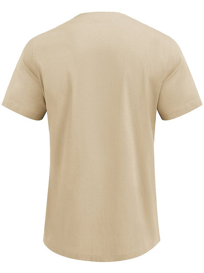 Casual Linen Style Henley Shirt (US Only) Shirts coofandy 