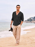 Casual Comfort V-Neck Beach Tops (US Only) Shirts coofandy 